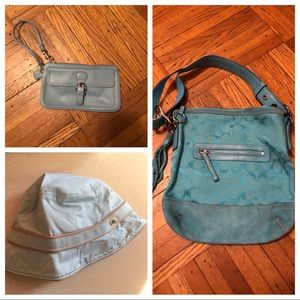 Coach Bundle- 1 satchel, 1 wristlet, 1 hat